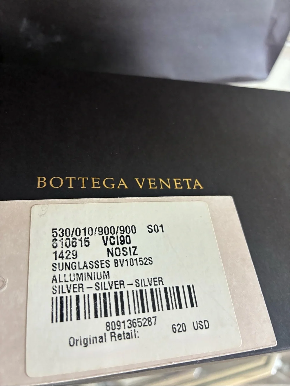 *NIB* Bottega Veneta Unisex Aluminium Silver Sunglasses